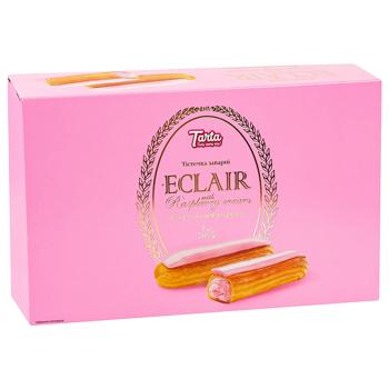 Пирожные Tarta Эклер заварные с малиновым кремом 250г - купить, цены на КОСМОС - фото 1