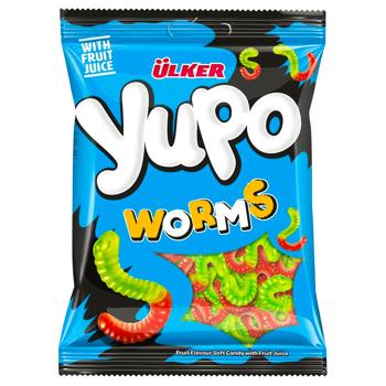 Цукерки Ulker Yupo черв'ячок желейні 80г