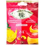Cavendish & Harvey Grapefruit-pineapple and Lemon-strawberry Lollipops 75g