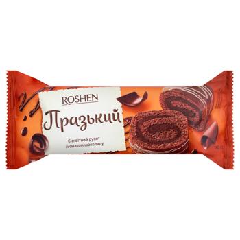 Рулет Roshen Пражский бисквитный со вкусом шоколада 180г - купить, цены на NOVUS - фото 1