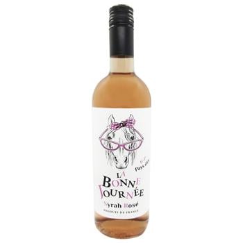 Вино La Bonne Journee Syrah Rose IGP Pays d'Oc рожеве сухе 12% 0,75л