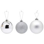 Actuel Silver Christmas Tree Ball 8cm in assortment