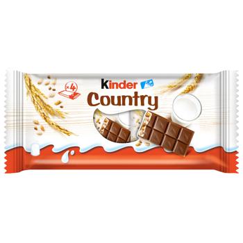 Шоколад Kinder Country з молочно-злаковою начинкою 94г