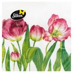 Silken Pink Tulips 3-Ply Table Napkins 18pcs 33*33cm