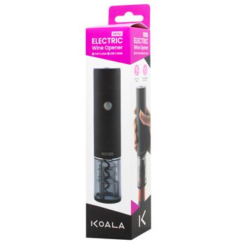 Штопор Koala USB 2в1 электрический черный - купить, цены на WINETIME - фото 1