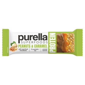 Батончик протеиновый Purella Superfoods Peanuts & Caramel 45г