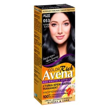 AVENA Rich Color 053 Black Permanent Cream Hair Dye