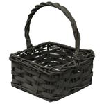 Корзина з лози сіра 31*28см №3