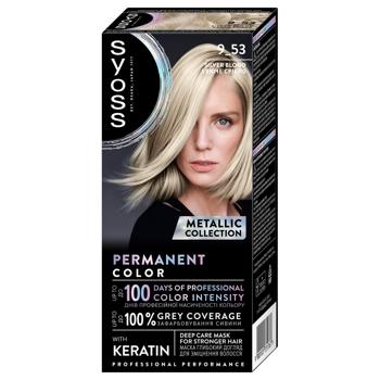 Syoss 9-53 Silver Blond Cream Hair Dye 115ml - buy, prices for Ideal - photo 1