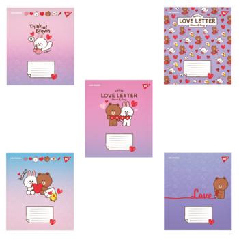 Зошит Yes Line Friends Love Letter лінія А5 12 аркушів