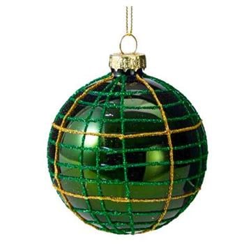 Koopman Green Christmas Tree Ball with Decoration 8cm in assortment - buy, prices for Auchan - photo 2