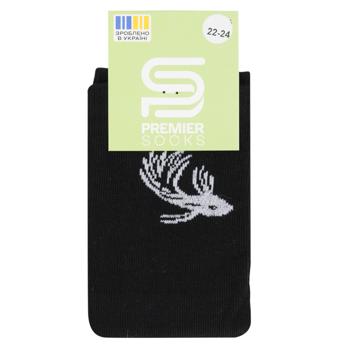 Premier Socks Lucky Fish High Teenage Socks s.20-25 Black - buy, prices for - photo 1