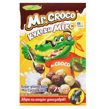 Zolote Zerno Mr.Croco Mix Cacao and Milk Sugar Glazed Balls 75g - buy, prices for - photo 2
