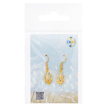 Emblem of Ukraine Earrings Golden