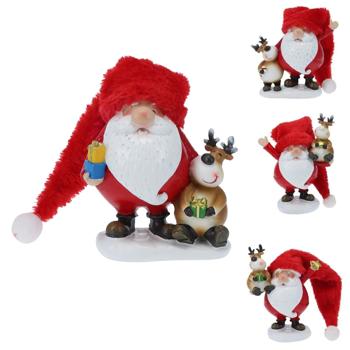 Koopman Gnome with Deer on Snow Stand Decorative Figurine - buy, prices for NOVUS - photo 1