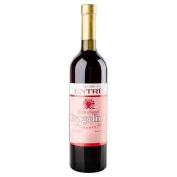 Entre Fragolino Salute Rosso Red Semi-sweet Wine 9-13% 0.75l - buy, prices for Auchan - photo 1