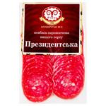 Ковбаса Фарро Президентська нарізана сирокопчена вищий сорт 80г