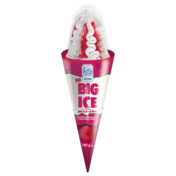 Мороженое Лімо Big Ice со вкусом малины двухслойное в вафельном рожке 140г - купить, цены на Таврия В - фото 1