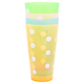 Zed Circles Plastic Glasses Set 4pcs*350ml - buy, prices for EKO Market - photo 1