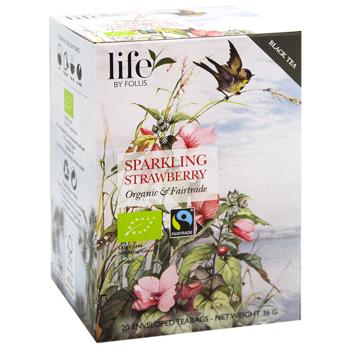 Life by Follis Organic Strawberry-Сhampagne Black Tea 1.7g*20pcs - buy, prices for MegaMarket - photo 2