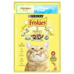 Корм влажный Friskies с тунцом для взрослых кошек 85г