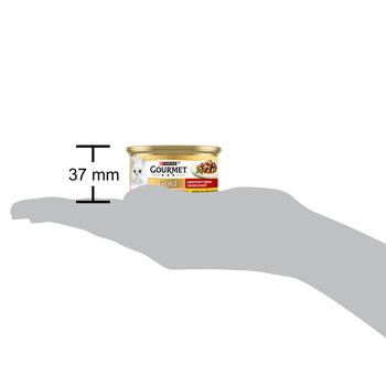 Корм влажный Gourmet Gold с лососем и курицей для кошек 85г - купить, цены на КОСМОС - фото 4