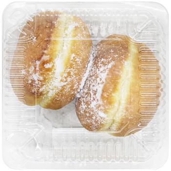 Пончик Auchan с наполнителем Лесная ягода 70г 2шт - купить, цены на Auchan - фото 2
