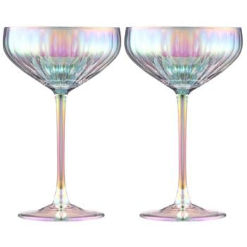 Ardesto Black Mars Zenith Transparent Set of Champagne Glasses 2pcs 310ml - buy, prices for COSMOS - photo 1