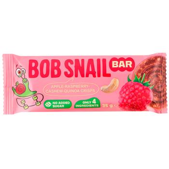 Батончик Bob Snail яблуко-малина-кеш’ю-кіноа 35г - купити, ціни на КОСМОС - фото 1