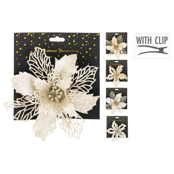 Mondex Flower Clip-on Decoration 16cm in assortment