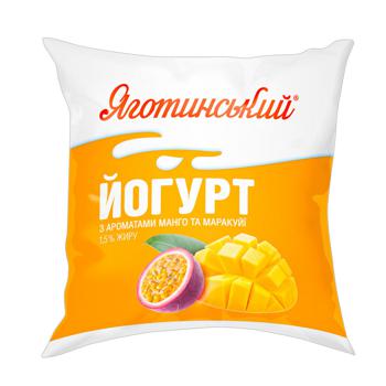 Yahotynskyy Mango and Passion Fruit Yogurt 1.5% 400g - buy, prices for ULTRAMARKET - photo 1