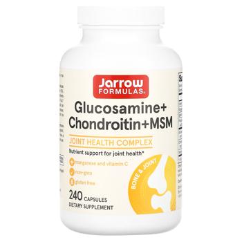 Jarrow Formulas Glucosamine and Chondroitin with MSM 240 capsules