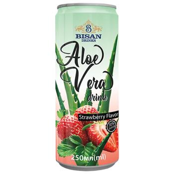 Напиток соковый Bisan Drinks Aloe Vera с ароматом клубники 250мл - купить, цены на Чудо Маркет - фото 1