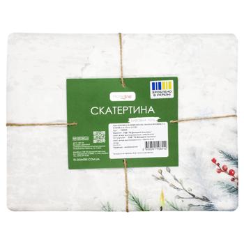 Скатерть Home Line Снеговик и елка 120x145см - купить, цены на NOVUS - фото 1