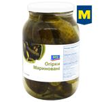 Огурцы Aro маринованные целые 1л