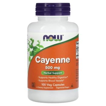 Now Foods, Cayenne 500 mg - 100 Veg Capsules