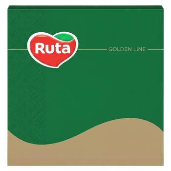 Серветки Ruta Color зелені 3-шарові 20л - купити, ціни на Grono - фото 1