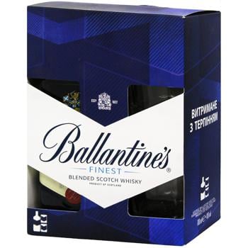 Ballantine's Finest whisky 40% 0.7l + 2 Glasses - buy, prices for NOVUS - photo 1