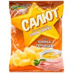 Zolote Zerno Salyut Corn Sticks with Mustard and Ham Flavor 45g