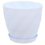 Crystal White-Gray Flower Pot with Stand 3.25l