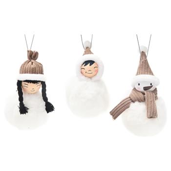 Actuel Snowman/Boy/Girl Christmas Tree Pendant 9cm - buy, prices for - photo 1