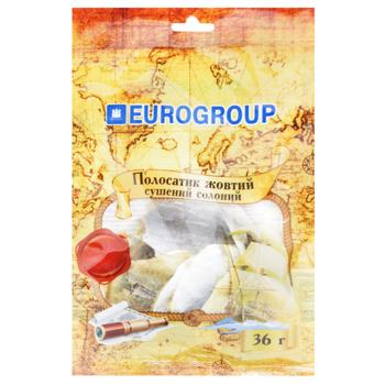 Снеки Eurogroup Жовтий полосатик солоно-сушений 36г - купити, ціни на Таврія В - фото 1