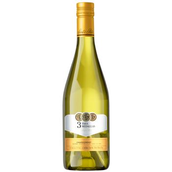 Вино Santa Rita Tres Medallas Chardonnay біле сухе 13% 0,75л - купити, ціни на Восторг - фото 1