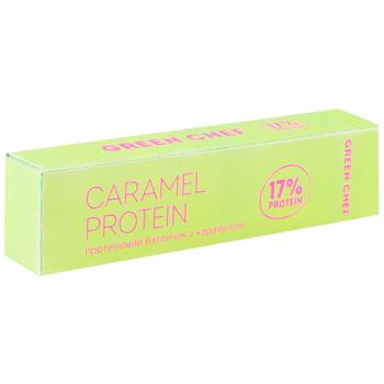 Батончик Green Chef Caramel Protein протеиновый с карамелью 45г - купить, цены на WINETIME - фото 2