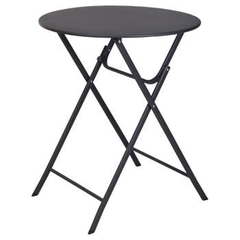 Dark Gray Folding Metal Table 60x70cm