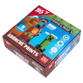 Фарби гуашеві Yes Minecraft 9 кольорів