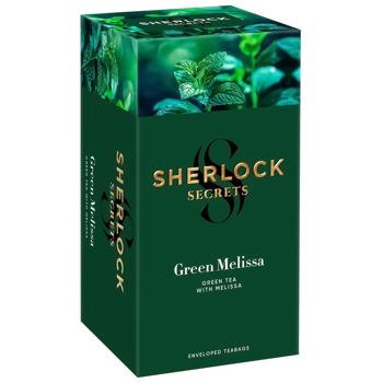 Чай Sherlock Secrets Зелена Меліса 22*1,8г - купити, ціни на ULTRAMARKET - фото 1