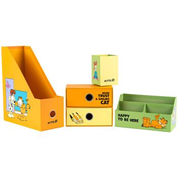 Kite Garfield Cardboard Desktop Organizer 4 Items