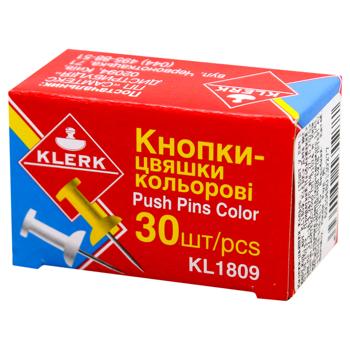 Кнопки-цвяшки Klerk кольорові 30шт KL1809