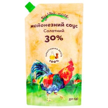 Майонезний соус Гуляй-поле Салатний 30% 550г - купити, ціни на Auchan - фото 1